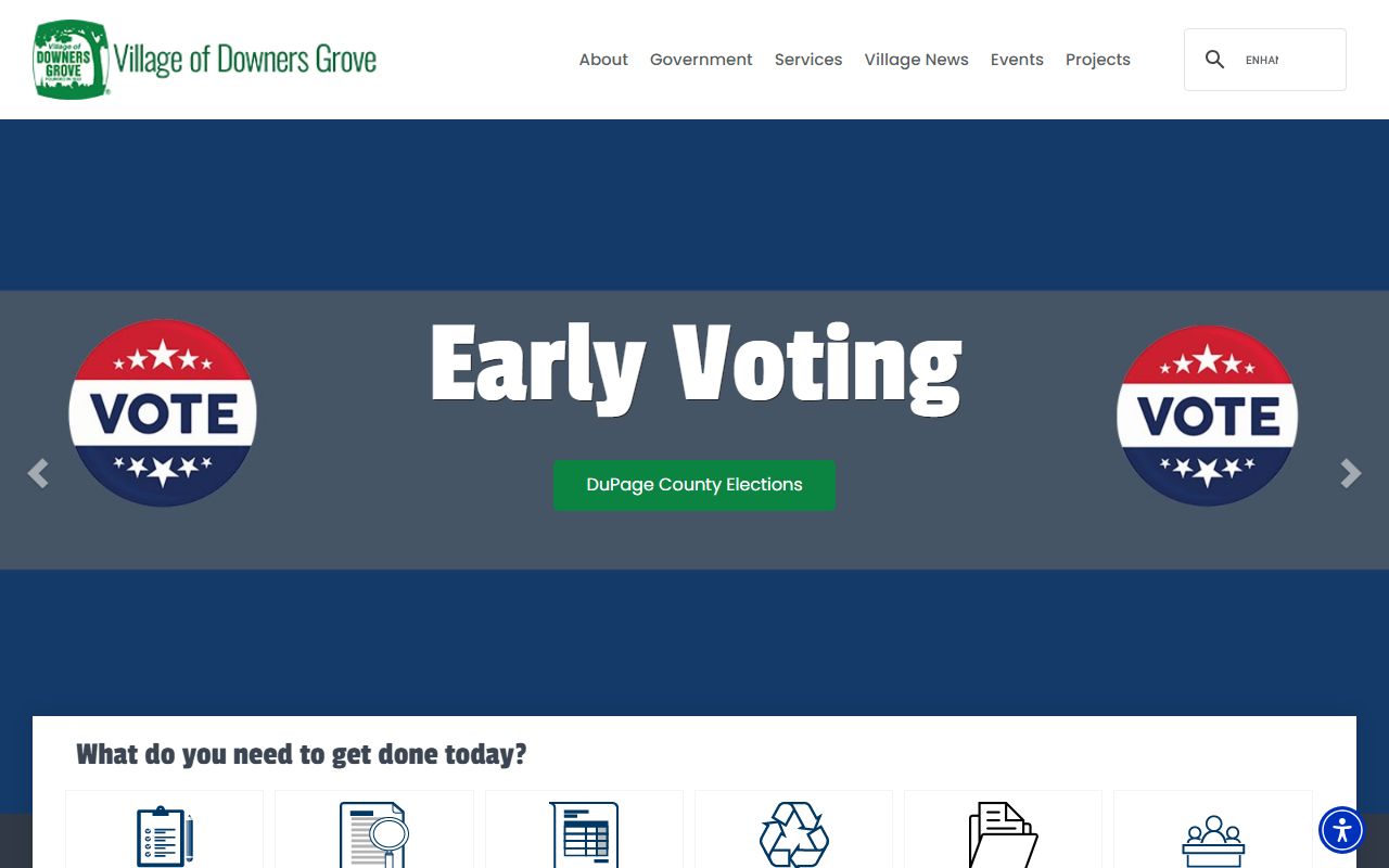 Downers Grove Illinois village website divorce decree resources