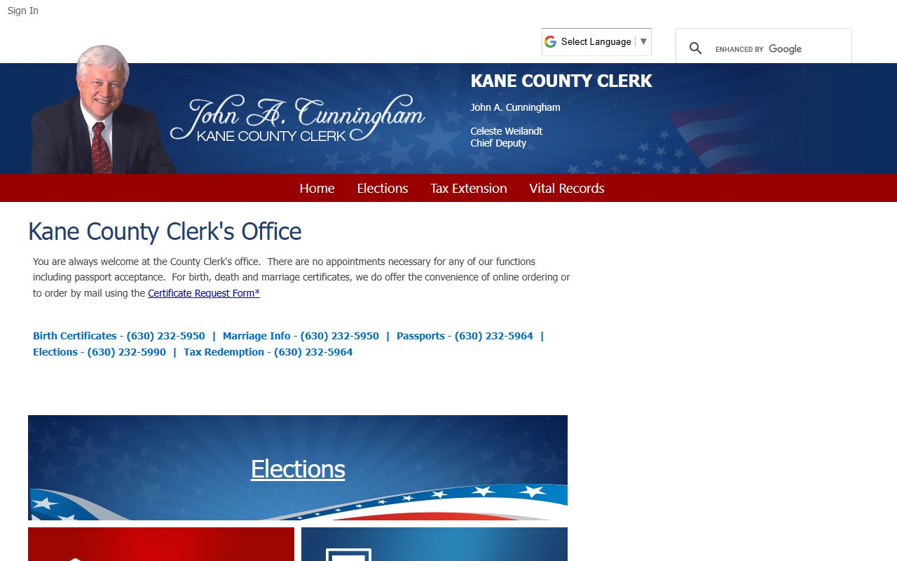 Elgin Illinois Kane County clerk divorce decree court records