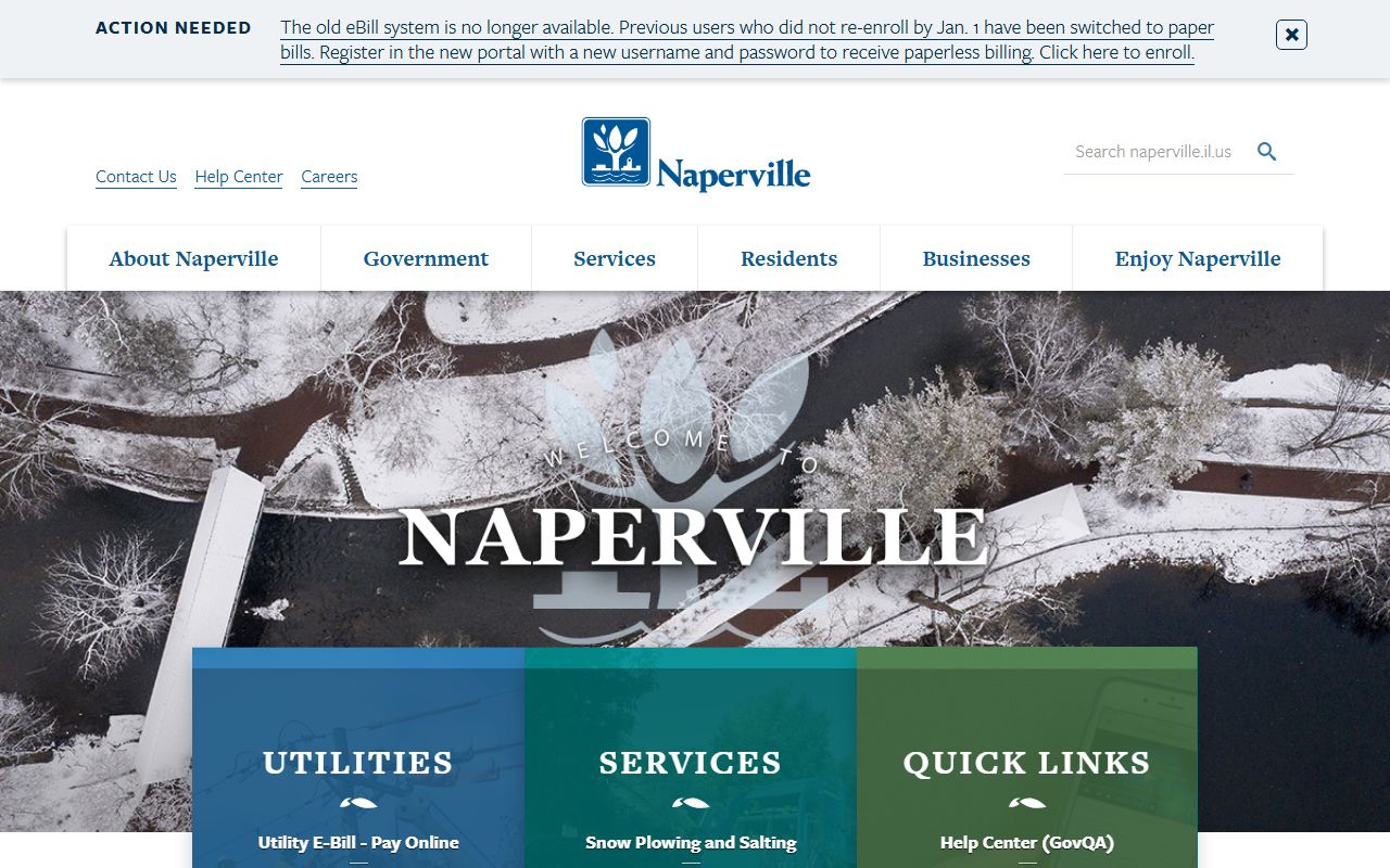 Naperville Illinois city website divorce decree resources