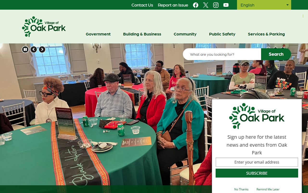 Oak Park Illinois village website divorce decree resources