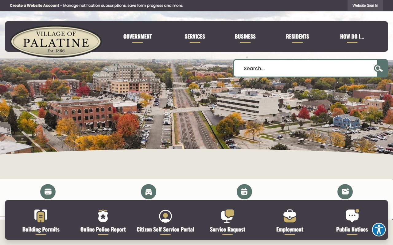 Palatine Illinois village website divorce decree resources