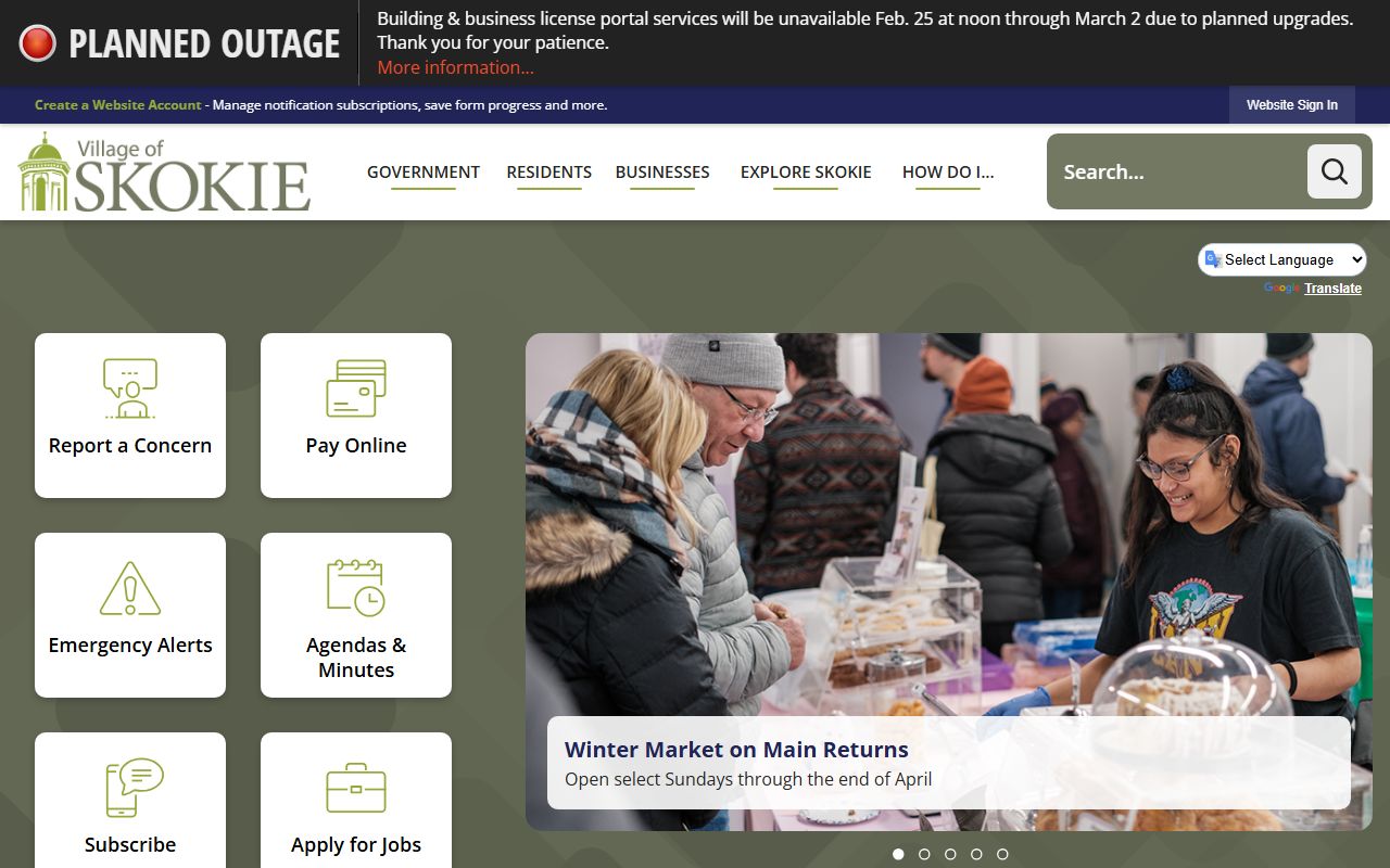 Skokie Illinois village website divorce decree resources