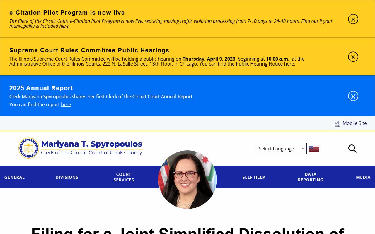 Cook County joint simplified dissolution of marriage