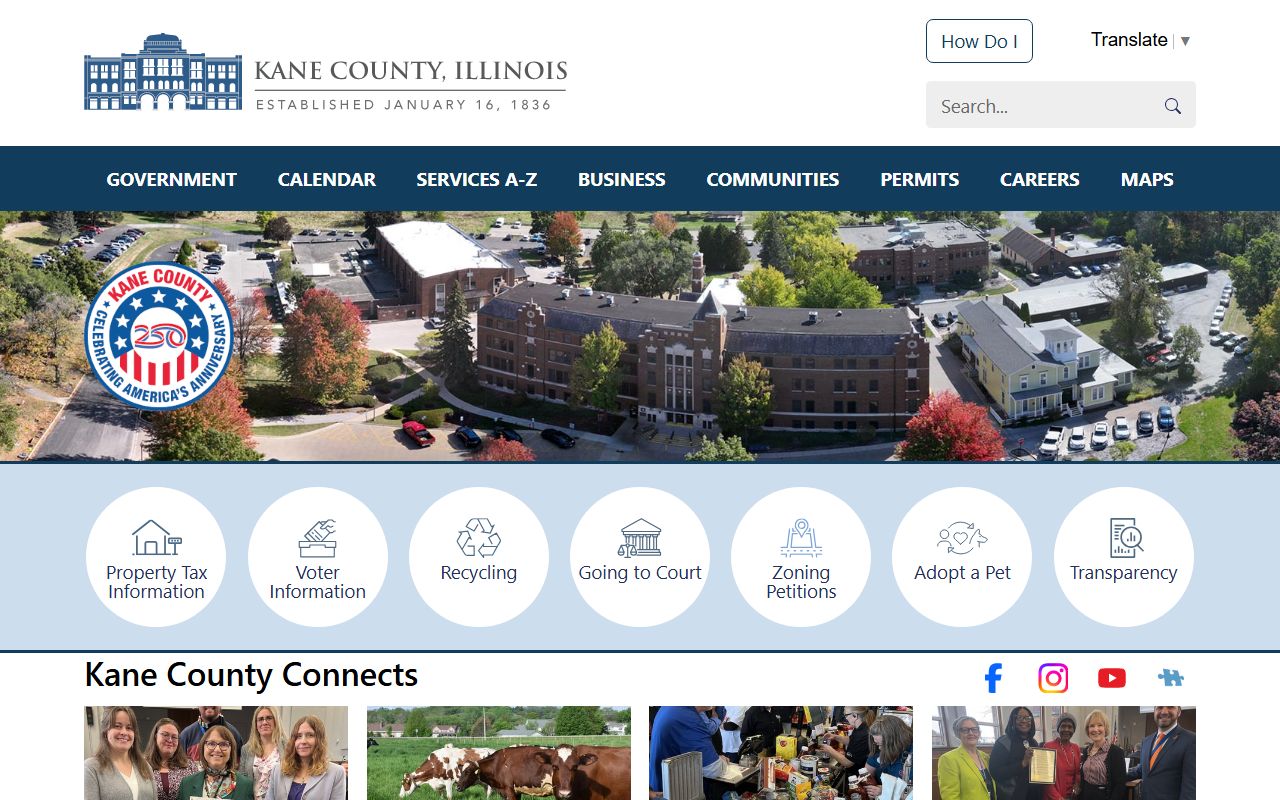 Kane County official website