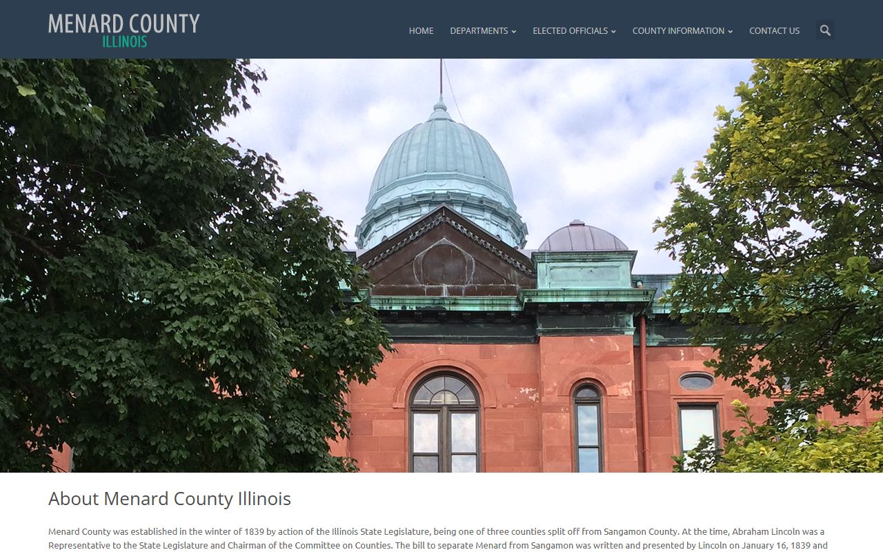 Menard County website for divorce decree records