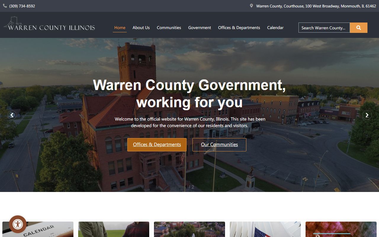 Warren County Illinois official website divorce decree resources